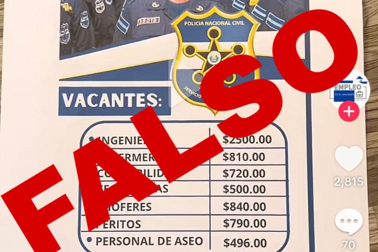 PNC desmiente contenido viral que anuncia supuestas oportunidades laborales en la institución