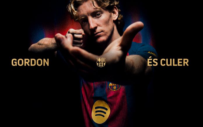 Gordon firmó hasta 2031. Foto cortesía: FC Barcelona.