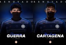 Isidro Metapán confirmó las renovaciones de Steven Guerra y Melvin Cartagena Guerra y Cartagena seguirán con los 'Jaguares'. Foto cortesía: Isidro Metapán.