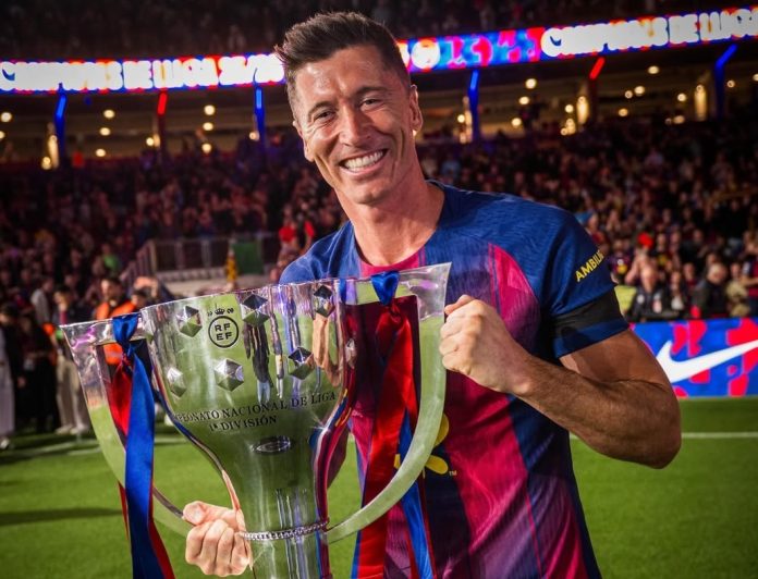 El polaco no seguirá en el Barcelona. Foto cortesía: Robert Lewandowski.