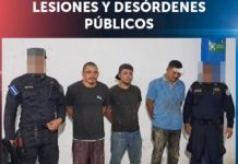 Tres detenidos por desórdenes públicos en Chalatenango Sur Foto: Cortesía.