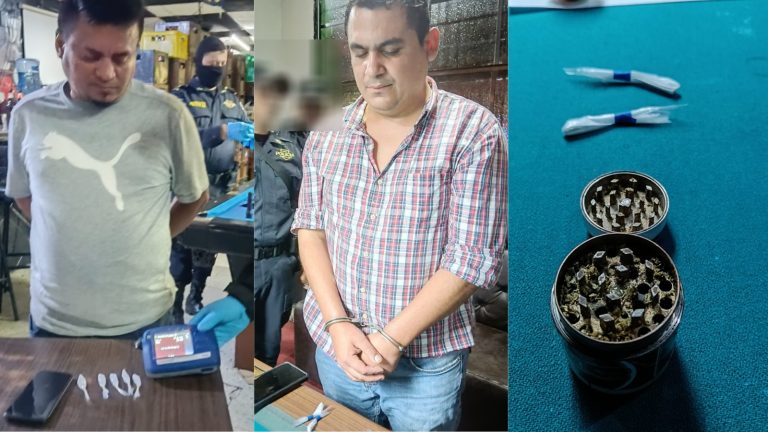 Detienen a dos sujetos en negocios señalados como puntos de venta de droga en San Salvador