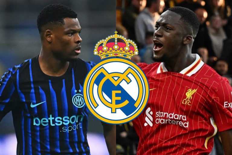 Florentino Pérez anunció sus dos primeros fichajes de este mercado para el Real Madrid: Dumfries y Konaté