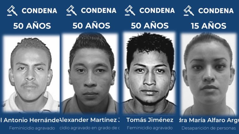 Condenan hasta a 50 años de prisión a cuatro pandilleros por feminicidio en Apopa