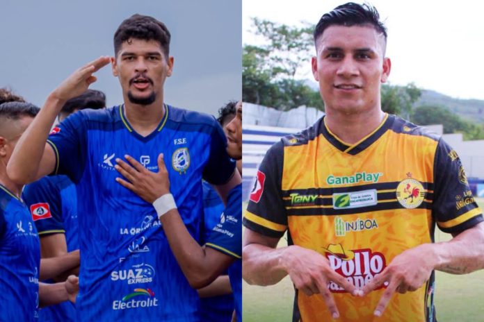Santana puso el primero para los locales, pero Bogotá empató en los minutos finales. Foto cortesía: Fuerte San Francisco y Platense.