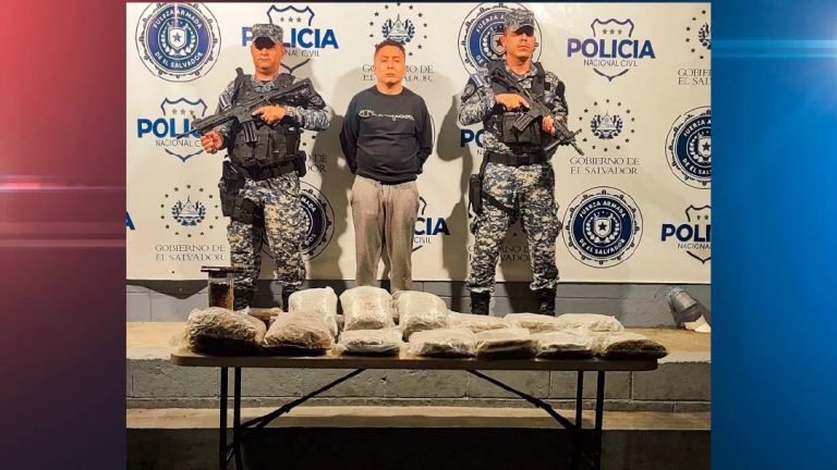 PNC y Fuerza Armada ubican en Ilopango a sujeto acusado de tráfico ilícito de droga