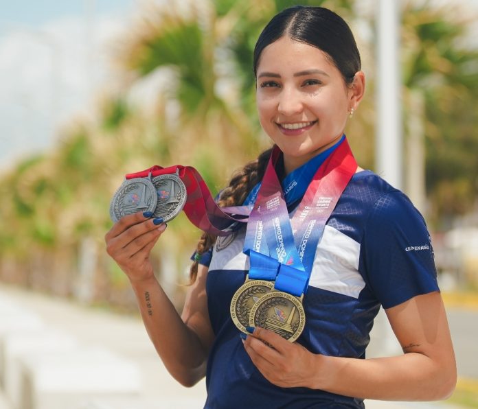 Ivonne fue la atleta más destacada con dos oros y dos platas. Foto cortesía: TeamESA.