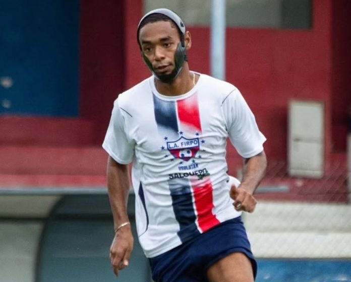 Gil se entrena con máscara. Foto cortesía: Luis Ángel Firpo.