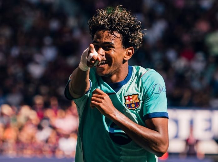 Doblete de Lamine. Foto cortesía: FC Barcelona.