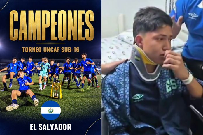 William Diaz celebró en el hospital. Foto cortesía: UNCAF y FESFUT.