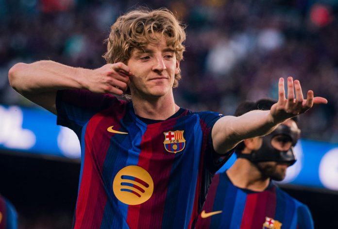 Primer gol de Gordon. Foto cortesía: FC Barcelona.