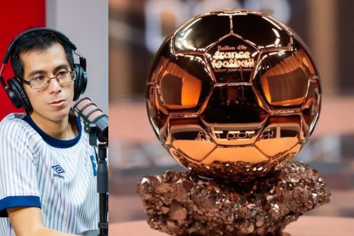 Ricardo Menéndez fue el encargado de votar. Foto cortesía: Ricardo Menéndez y Balón de Oro.