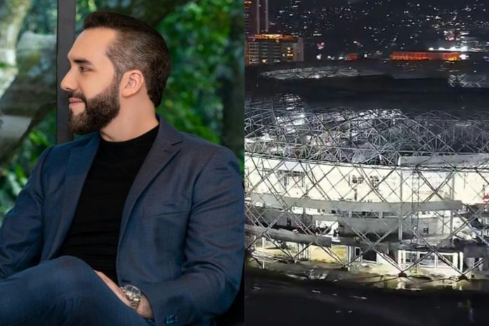 El presidente habló de la construcción del recinto deportivo. Foto cortesía: Nayib Bukele.